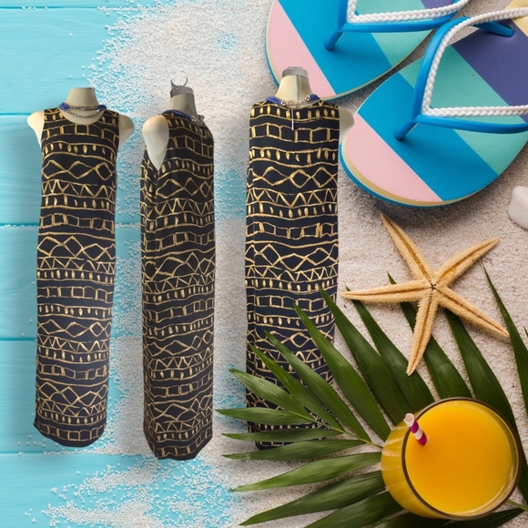 Jones New York Black and Brown Printed Pull up Maxi Dress Size 8 - Picture 8 of 16